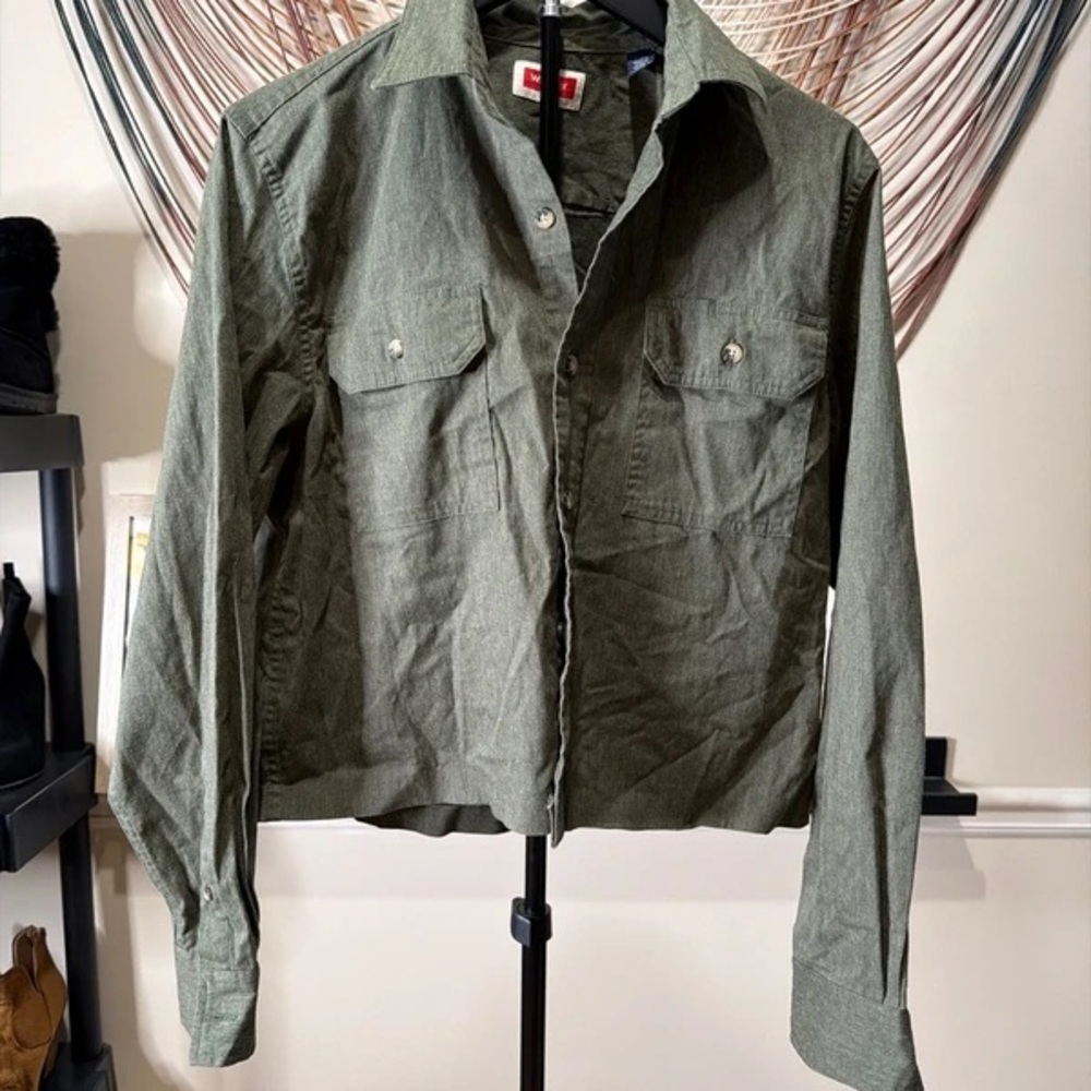 Wrangler Olive Green Utility Jacket with Chest Pockets